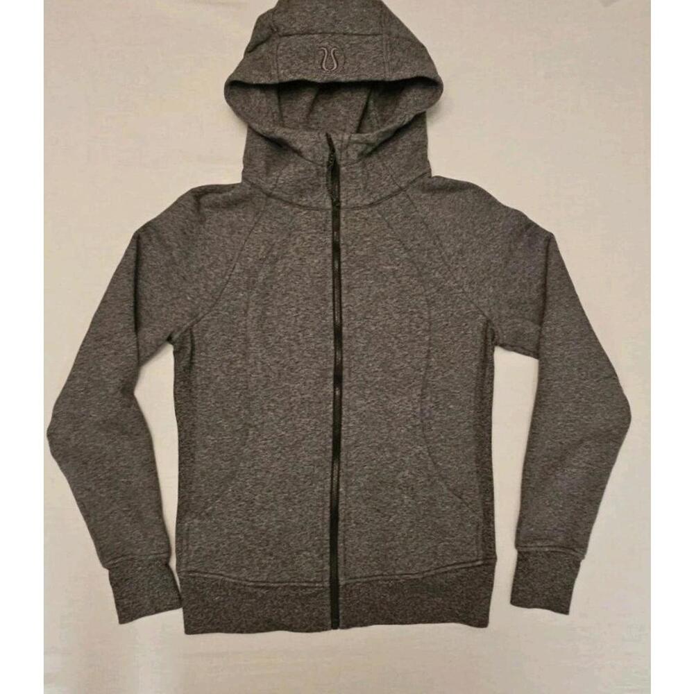Lululemon Full Zip Scuba Hoodie‎ Women’s Size 8 Thumbholes Minimalist Casual Gym